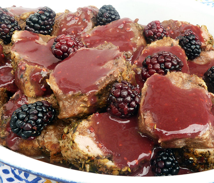 Pork Tenderloin with Blackberry Mustard Sauce Foods with Judes