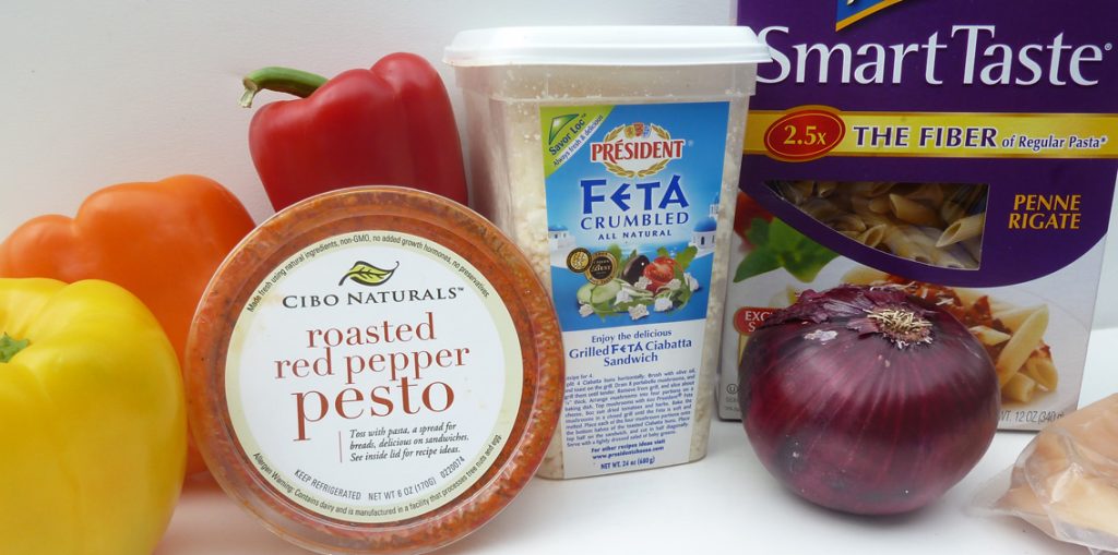 Ingredients for Grilled Pepper Pasta